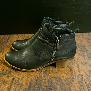 Lucky Brand leather heel booties